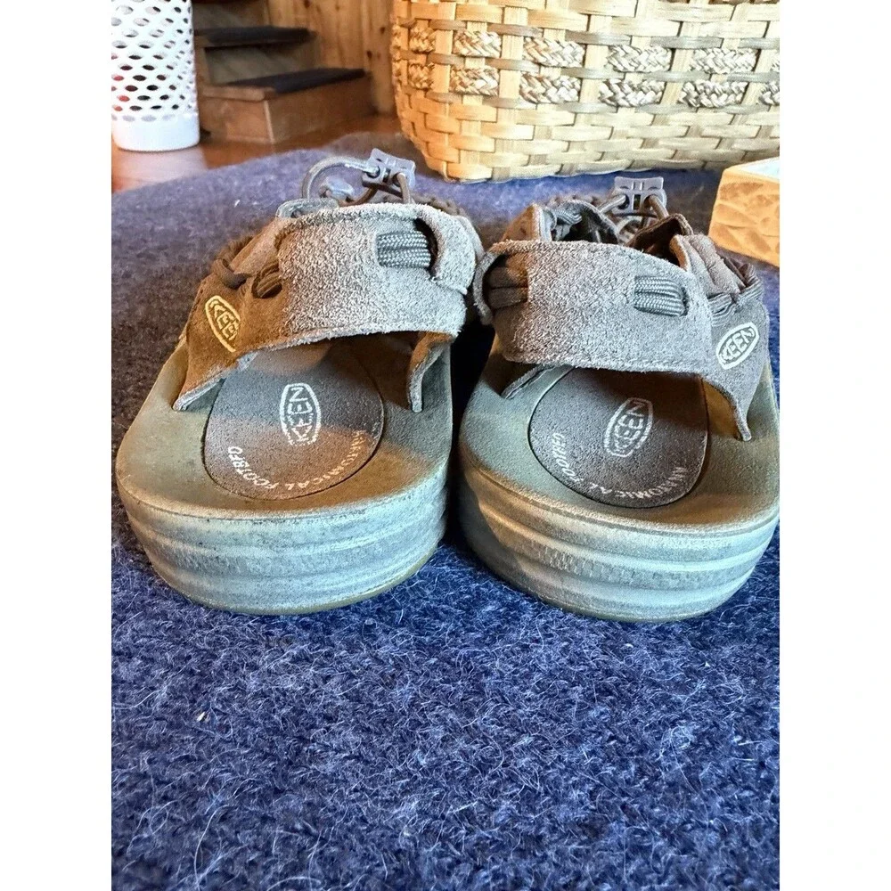 Keen Uneek Water Sandals Mens Size US 7.5 Brown Braided Bungee Cord Shoes